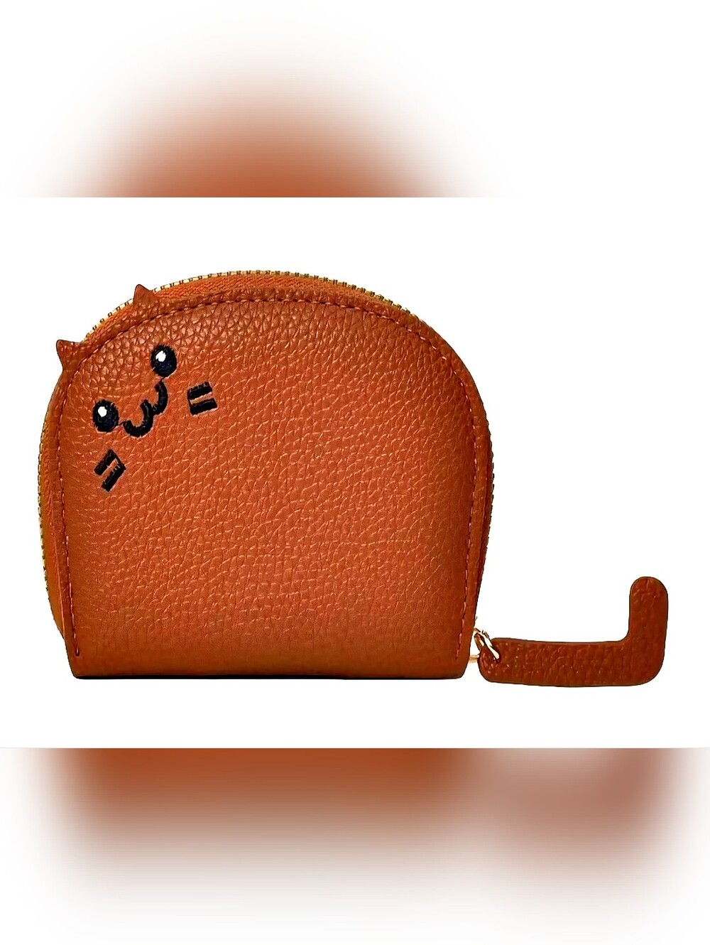 Cat Face Accordion Card Wallet Black Grey Burnt Orange 4.13” x 3.35" NWT Choose - Picture 2 of 6
